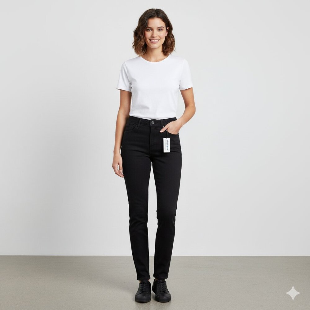 Old Navy High-Rise WOW Straight Black Jeans Women's Size 12 (NWT)